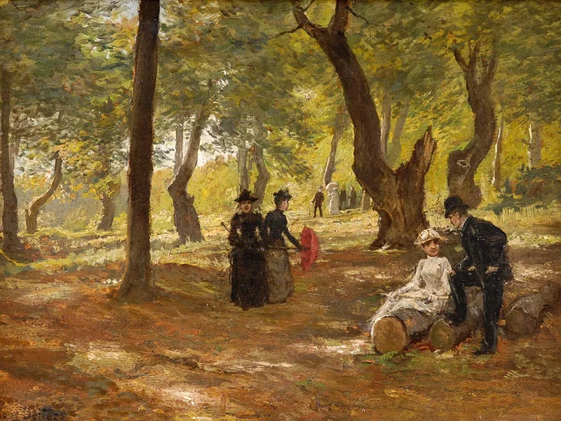 1840-Heinrich Deiters - La passeggiata domenicale